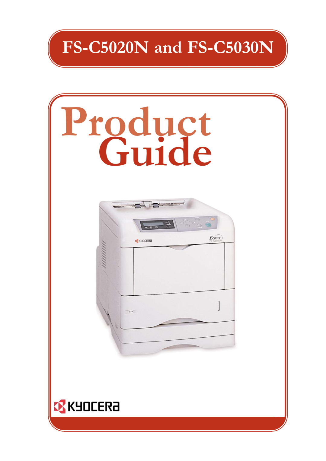 Kyocera manual Product, Guide, FS-C5020N and FS-C5030N 