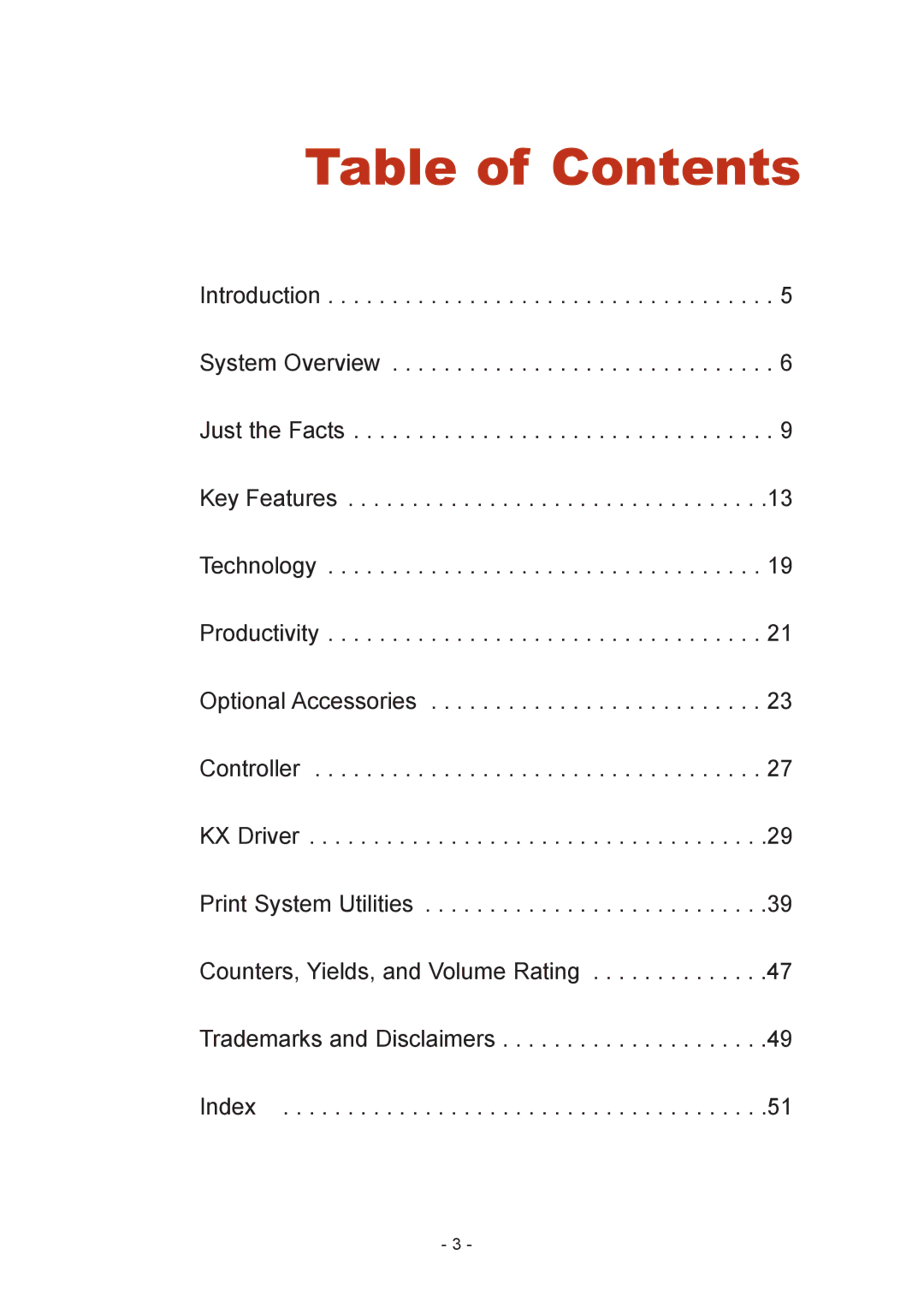 Kyocera FS-C5030N, FS-C5020N manual Table of Contents 