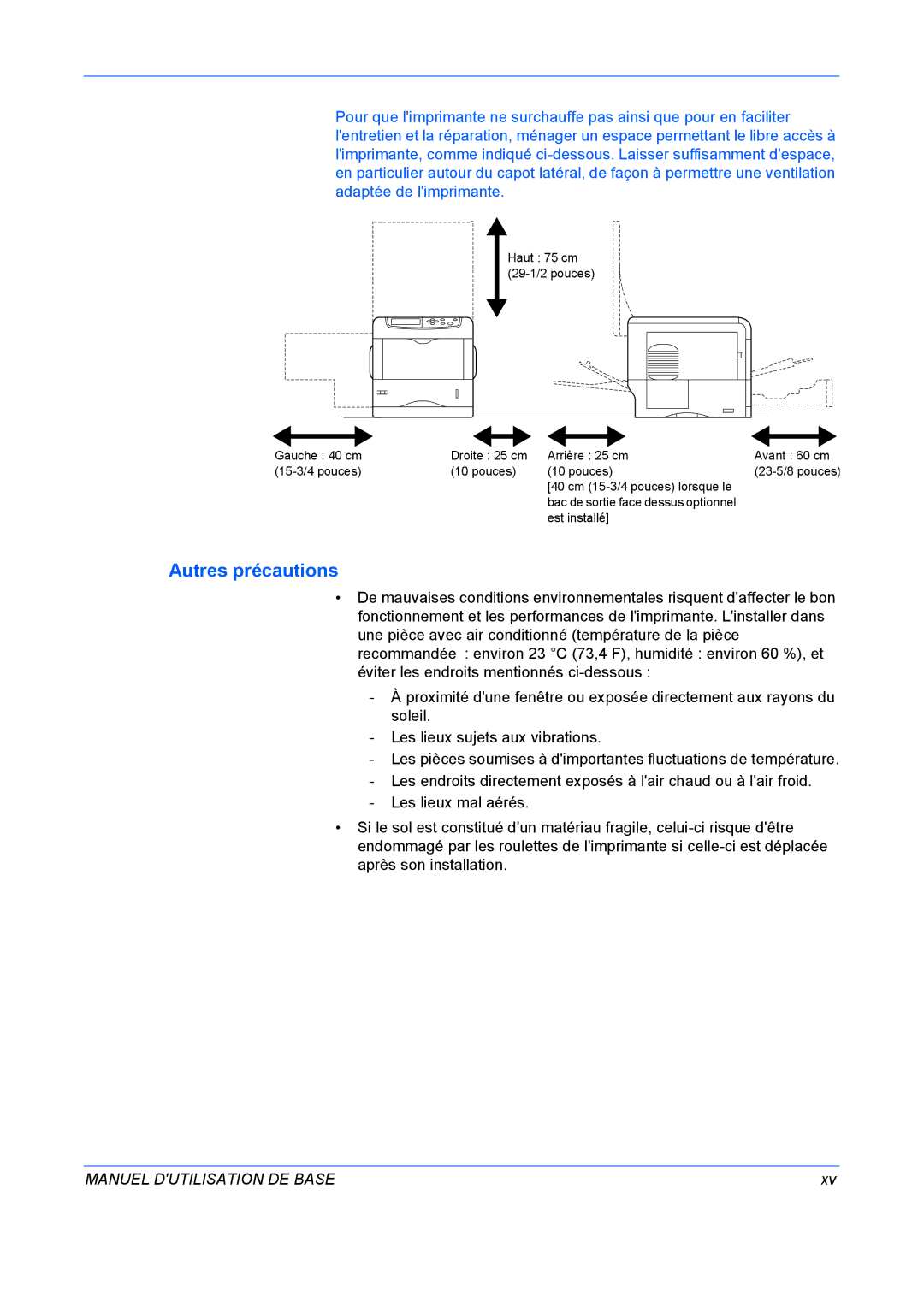 Kyocera FS-C5020N manuel dutilisation Autres précautions 