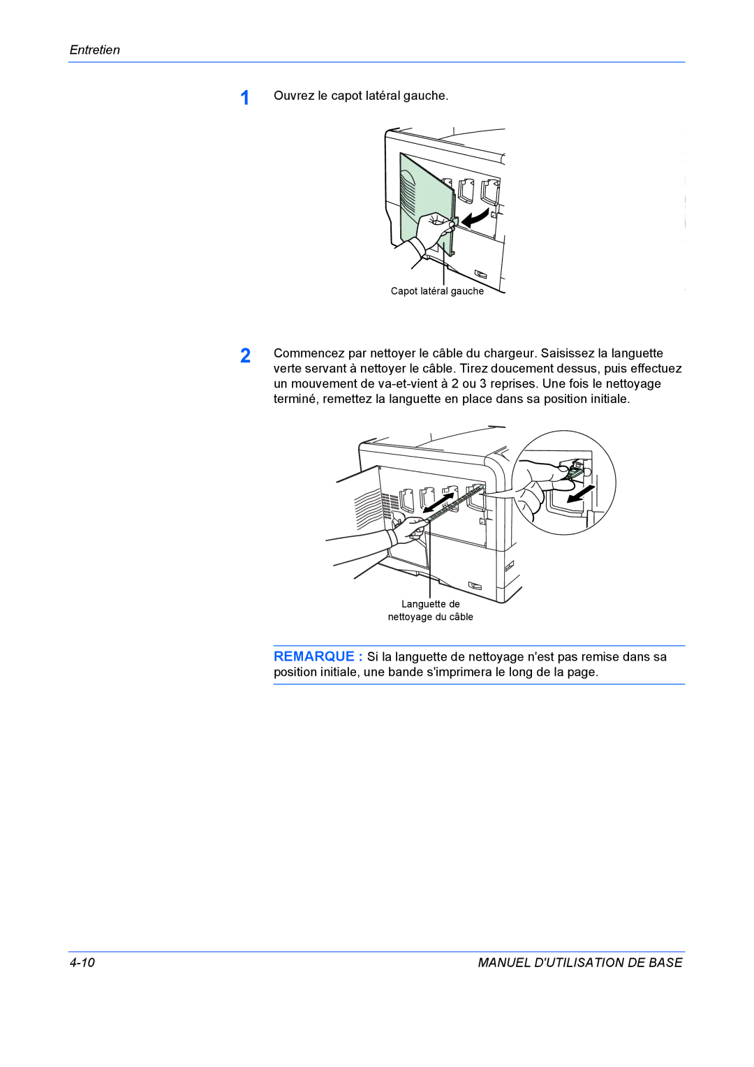 Kyocera FS-C5020N manuel dutilisation Capot latéral gauche 