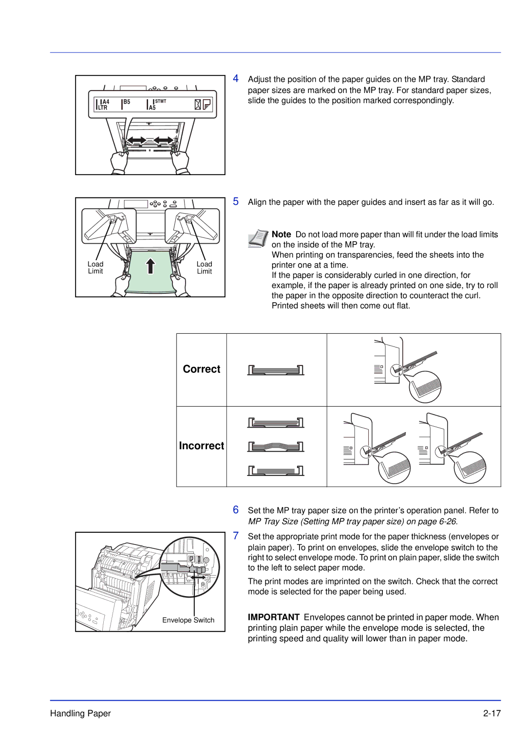 Kyocera FS-C5300DN, FS-C5200DN, FS-C5100DN When printing on transparencies, feed the sheets into, Printer one at a time 