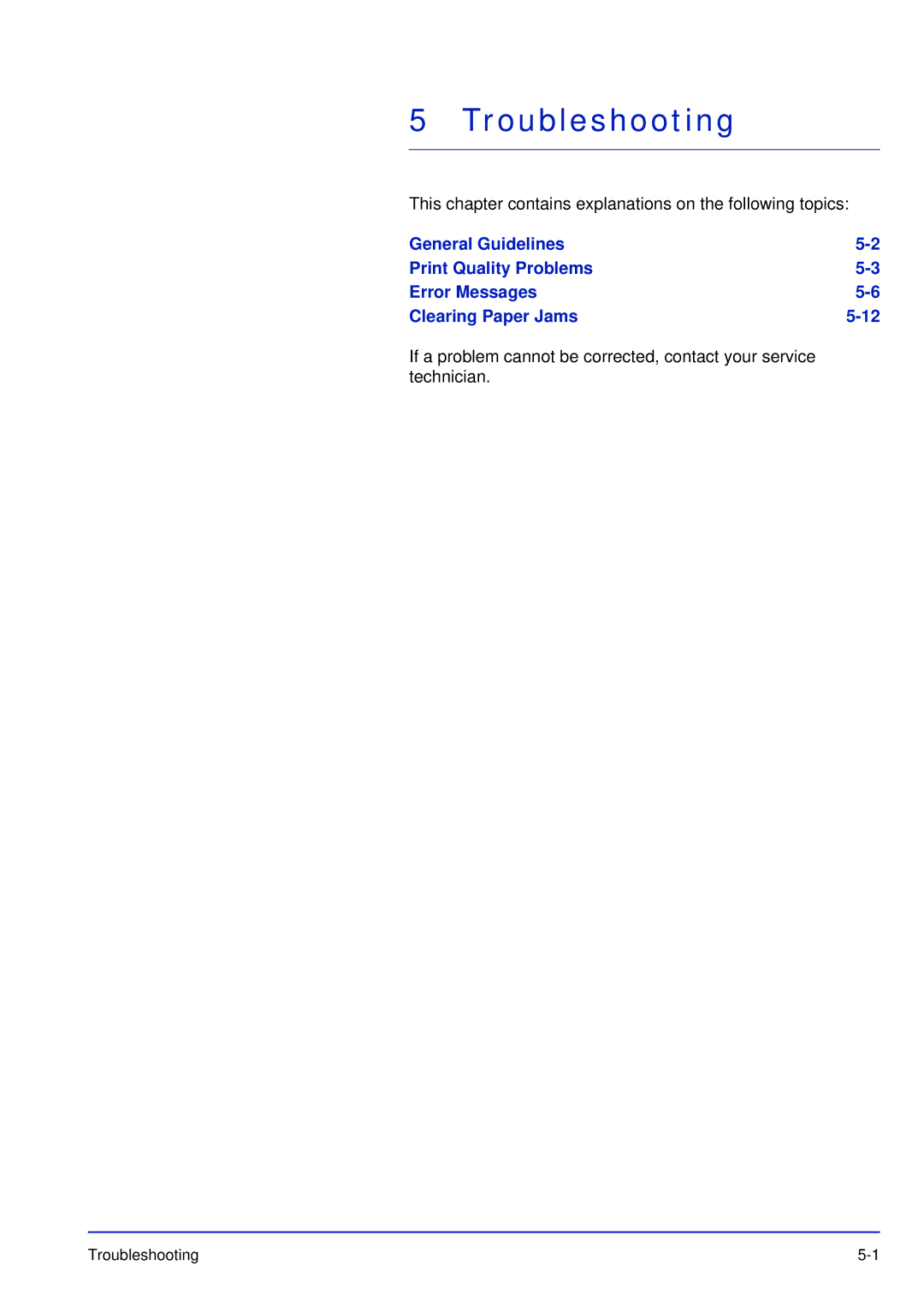 Kyocera FS-C5200DN, FS-C5300DN, FS-C5100DN manual Troubleshooting 