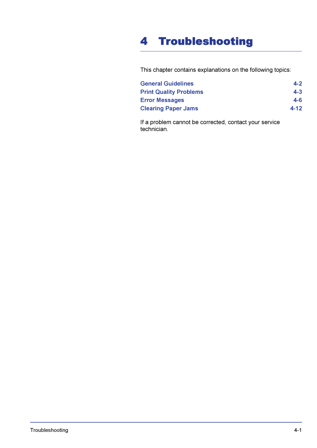 Kyocera FS-C5300DN, FS-C5200DN, FS-C5100DN manual Troubleshooting 