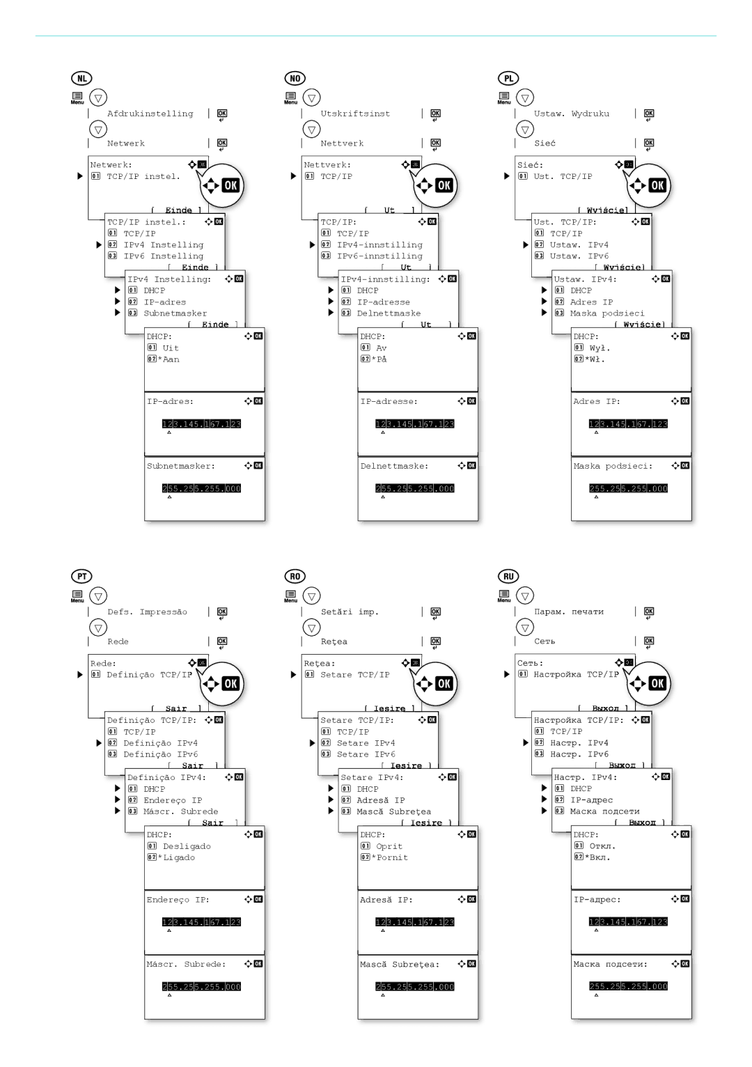 Kyocera FS-C5350DN manual Dhcp 