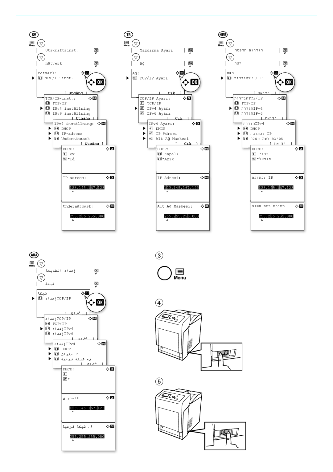 Kyocera FS-C5350DN manual Utskriftsinst Nätverk 