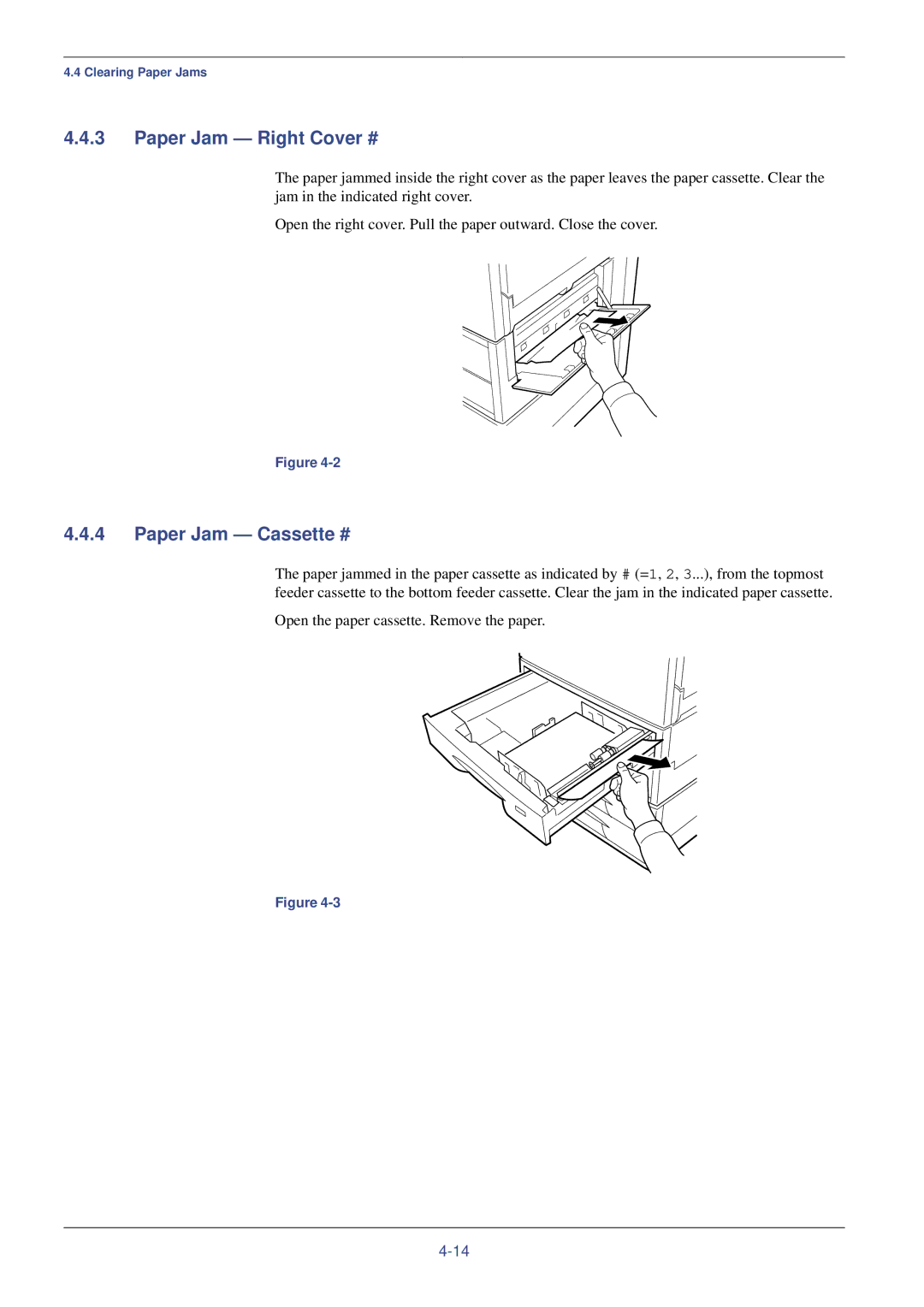 Kyocera FS-C8008DN, FS-C8008N manual Paper Jam Right Cover #, Paper Jam Cassette # 