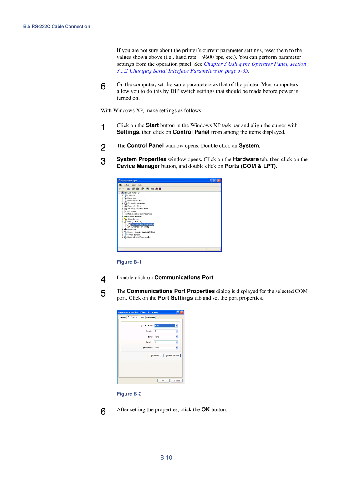 Kyocera FS-C8008N, FS-C8008DN manual Double click on Communications Port 