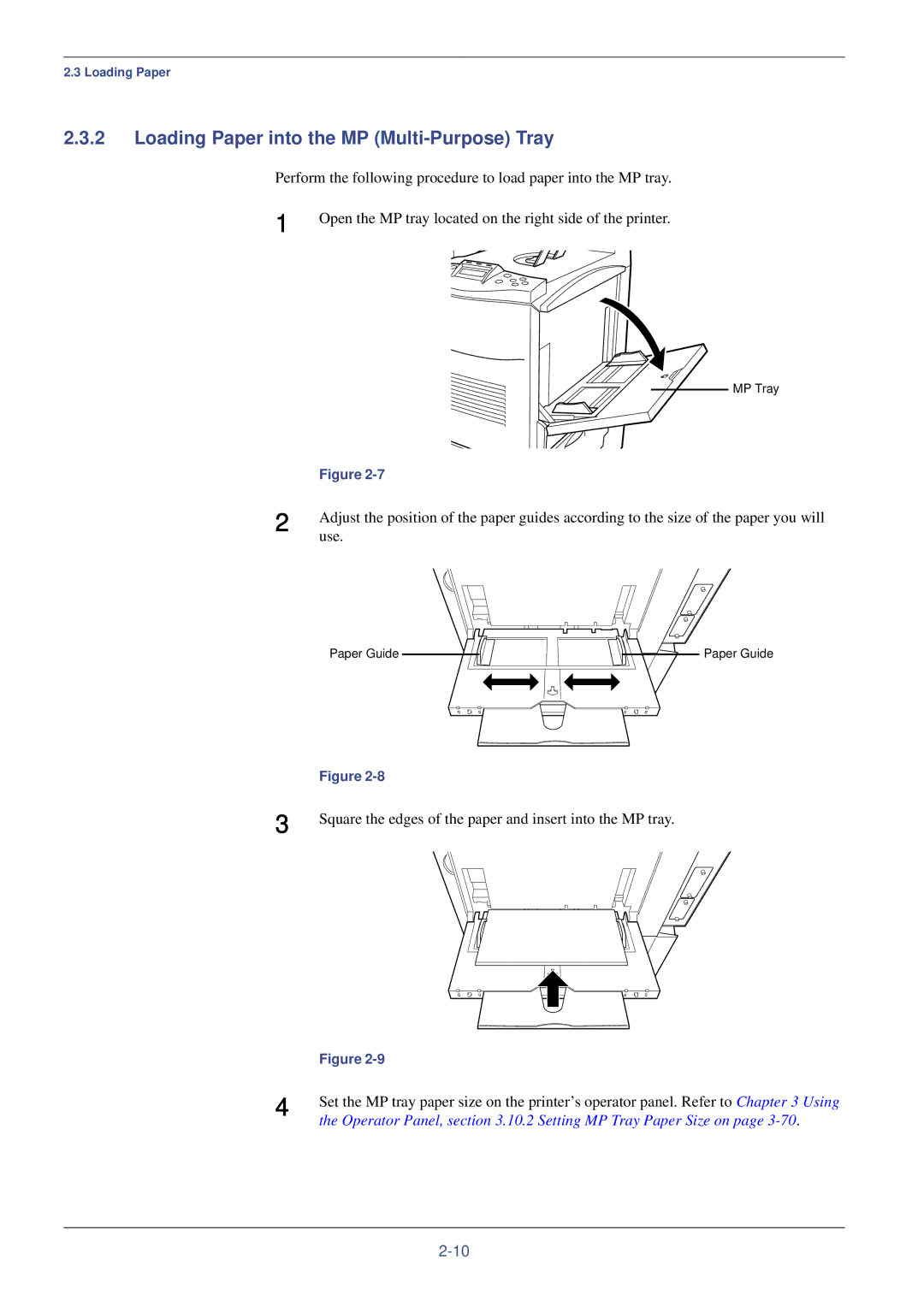 Kyocera FS-C8008DN, FS-C8008N manual Loading Paper into the MP Multi-Purpose Tray, Use 