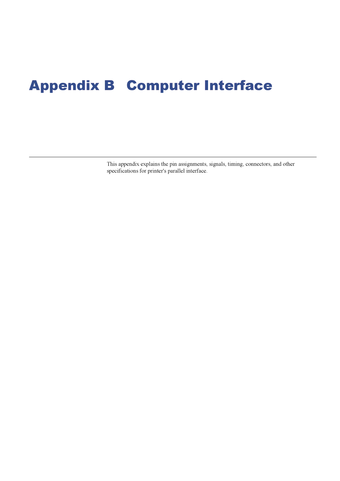 Kyocera FS-C8026N manual Appendix B Computer Interface 