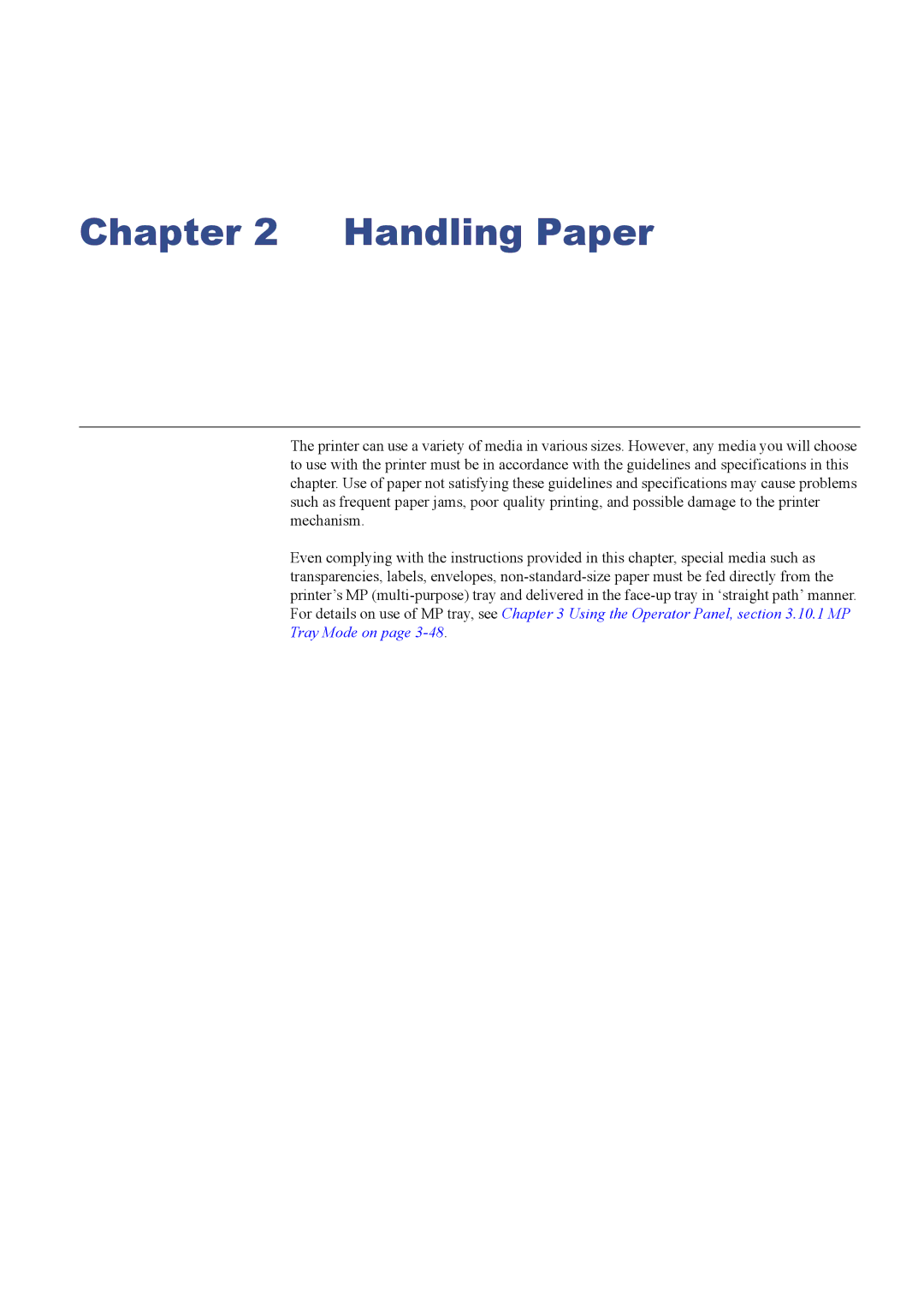 Kyocera FS-C8026N manual Handling Paper 