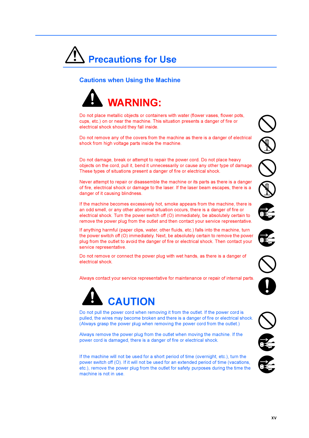 Kyocera FS-C8100DN manual Precautions for Use 