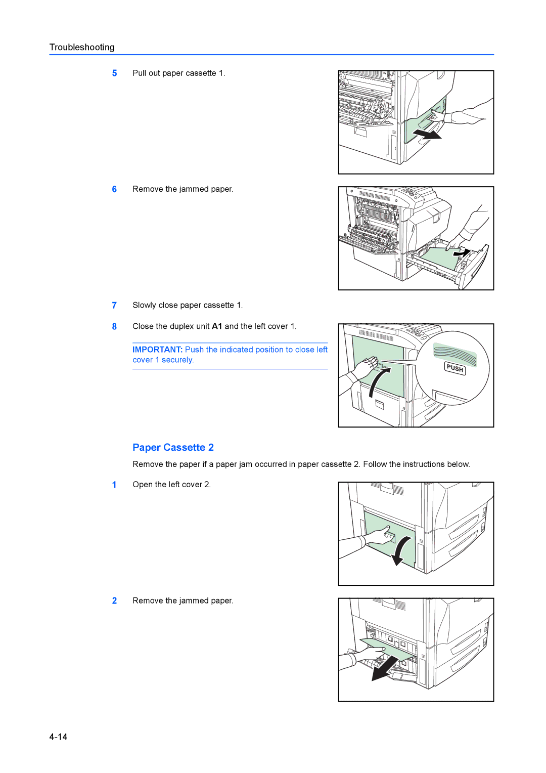 Kyocera FS-C8100DN manual Paper Cassette 