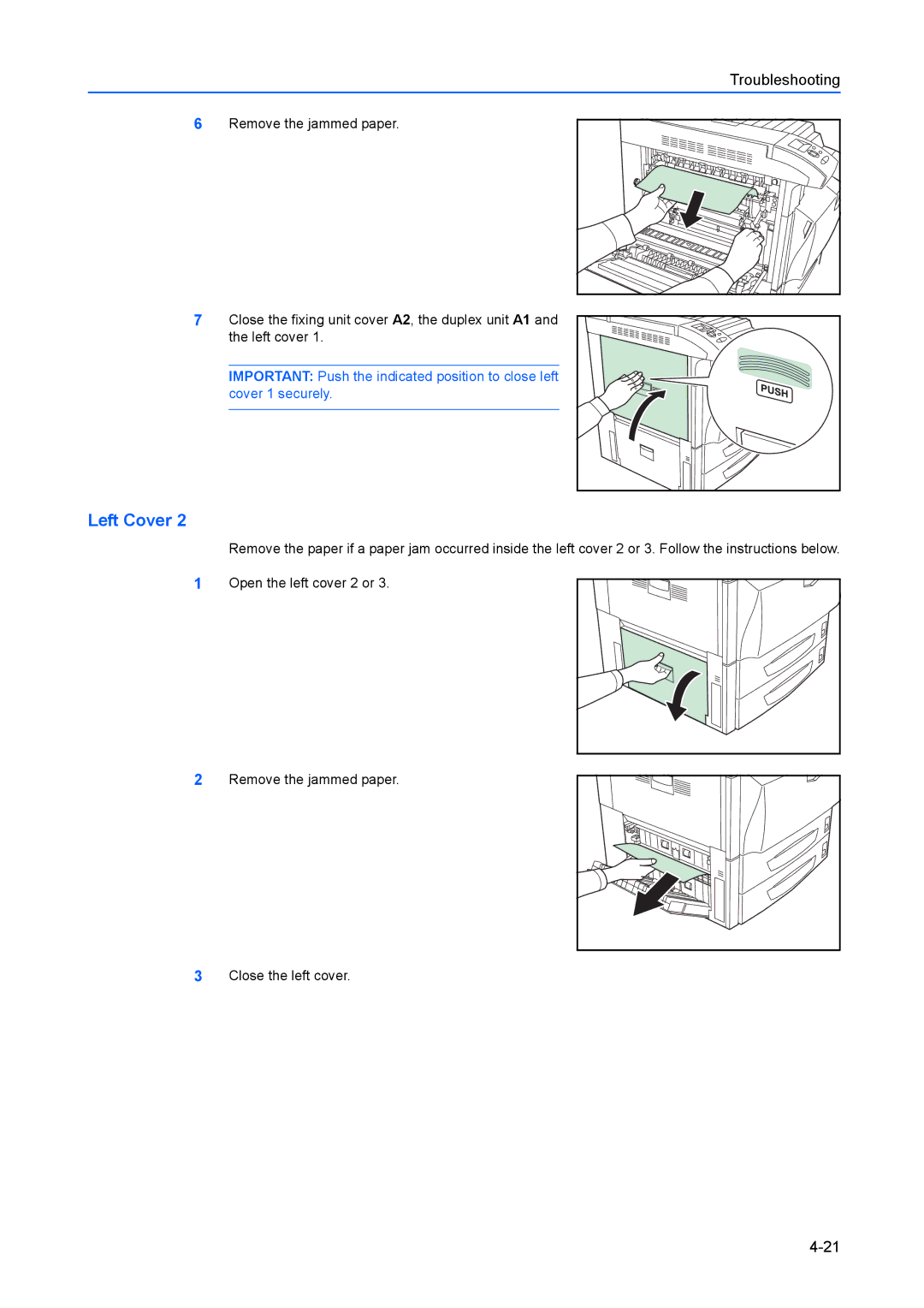 Kyocera FS-C8100DN manual Left Cover 