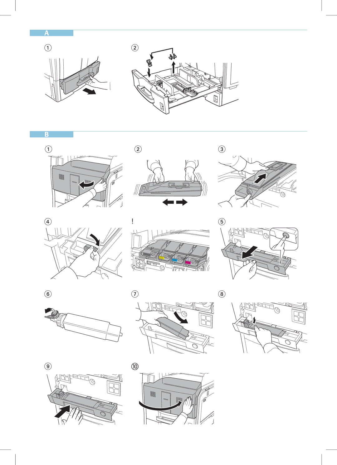 Kyocera FS-C8500DN manual ① ② ①②3 67⑧ ⑨ ⑩ 