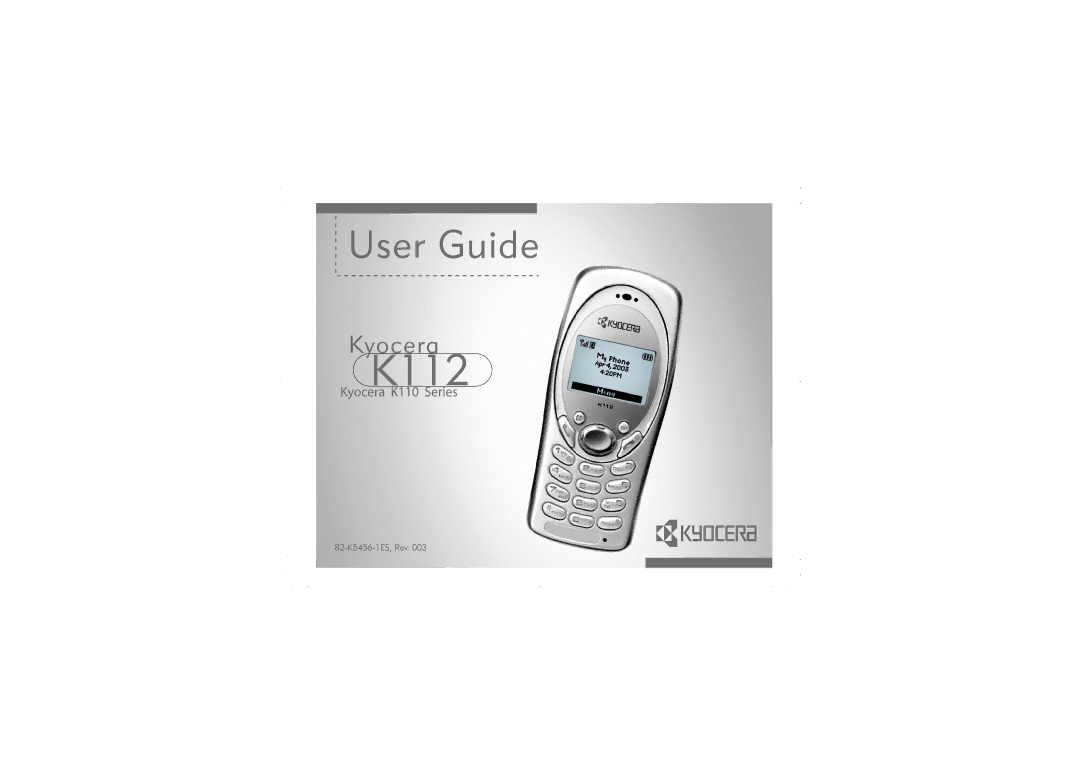 Kyocera K112 manual 