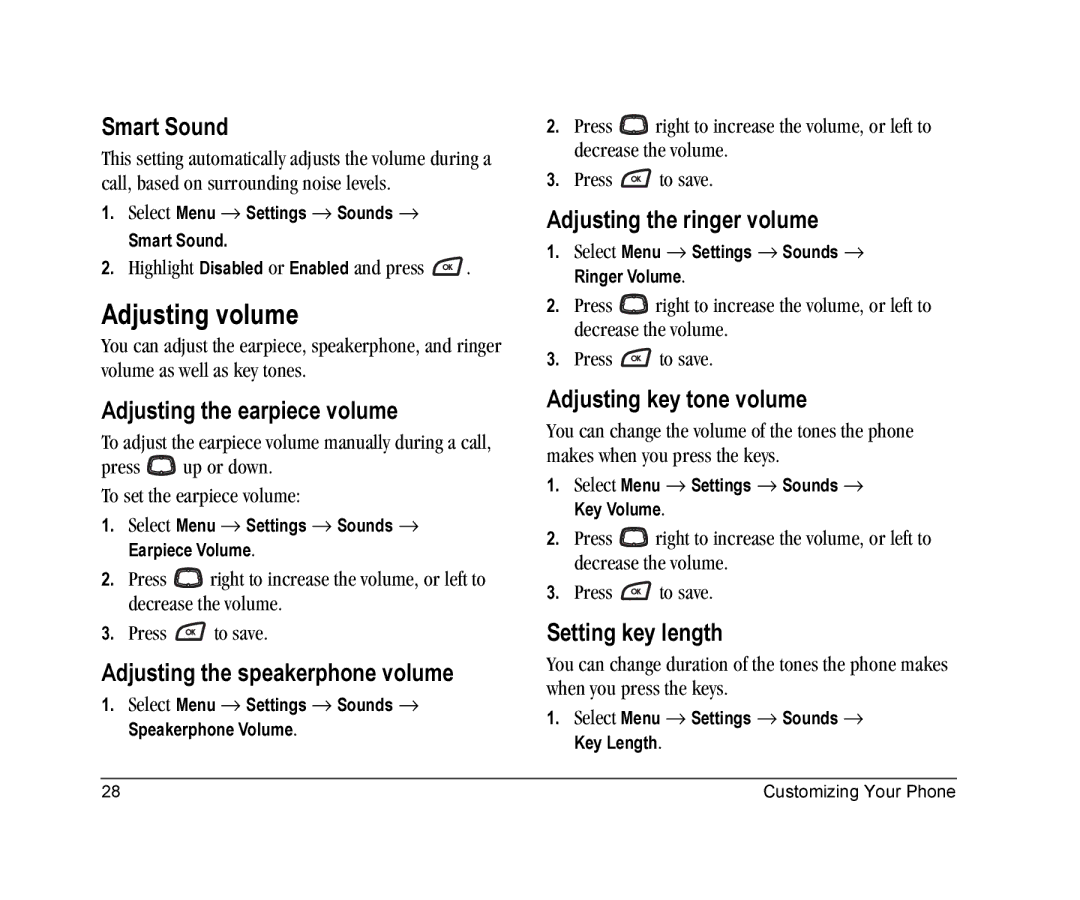 Kyocera K126C manual Adjusting volume 