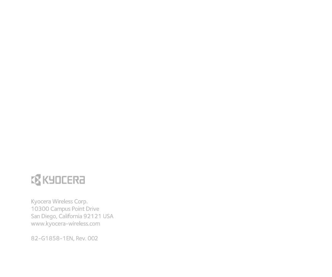 Kyocera K126C manual 