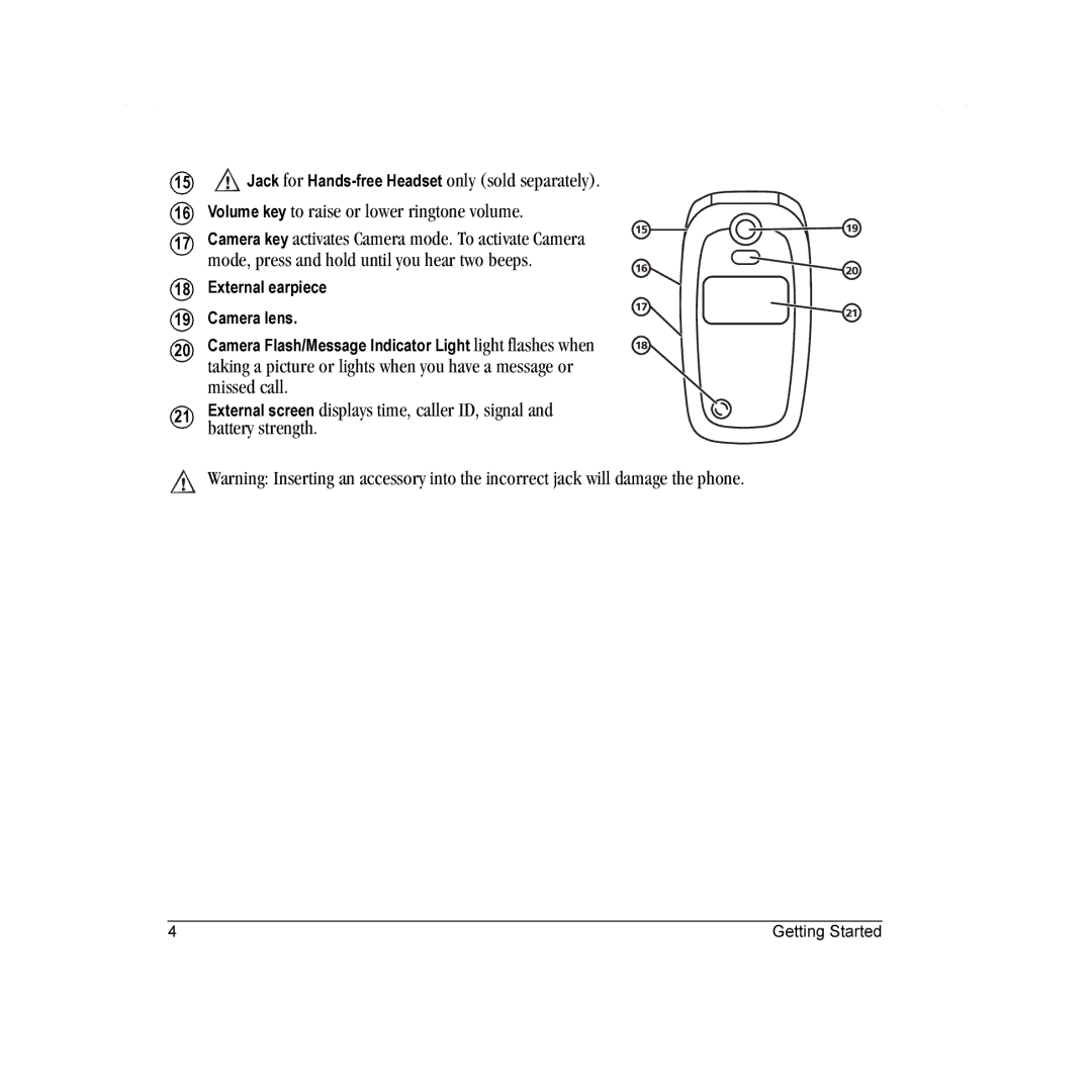 Kyocera K342 manual Mode, press and hold until you hear two beeps, Taking a picture or lights when you have a message or 