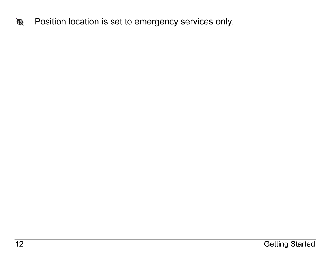 Kyocera K490 manual Position location is set to emergency services only 