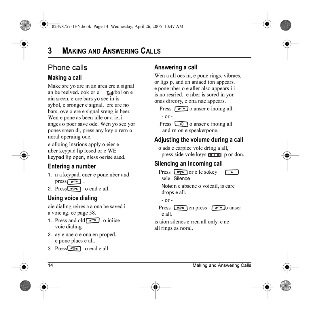 Kyocera K612 manual Phone calls, Making and Answering Calls 