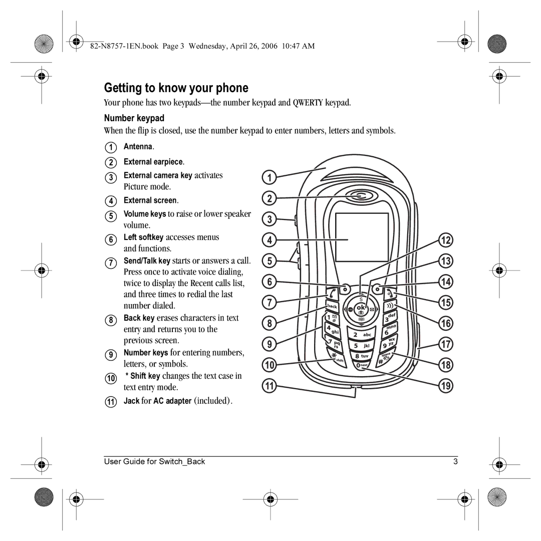 Kyocera K612 manual Getting to know your phone 