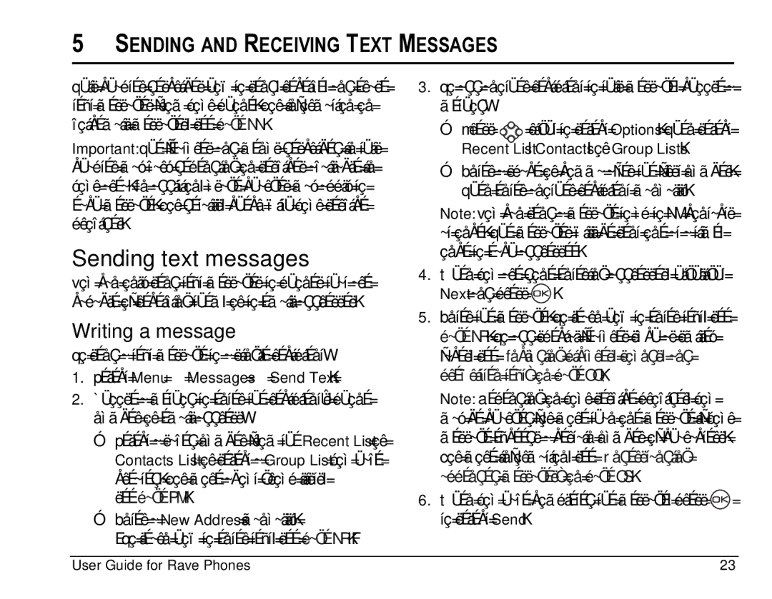 Kyocera KE433 Sending text messages, Sending and Receiving Text Messages, Writing a message, ÅìãÄÉê=çê=Éã~áä=~ÇÇêÉëëW 