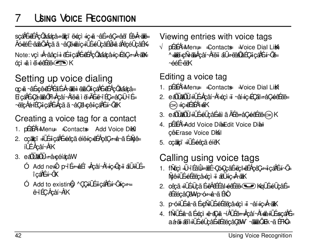 Kyocera KE433 manual Setting up voice dialing, Calling using voice tags, Using Voice Recognition 