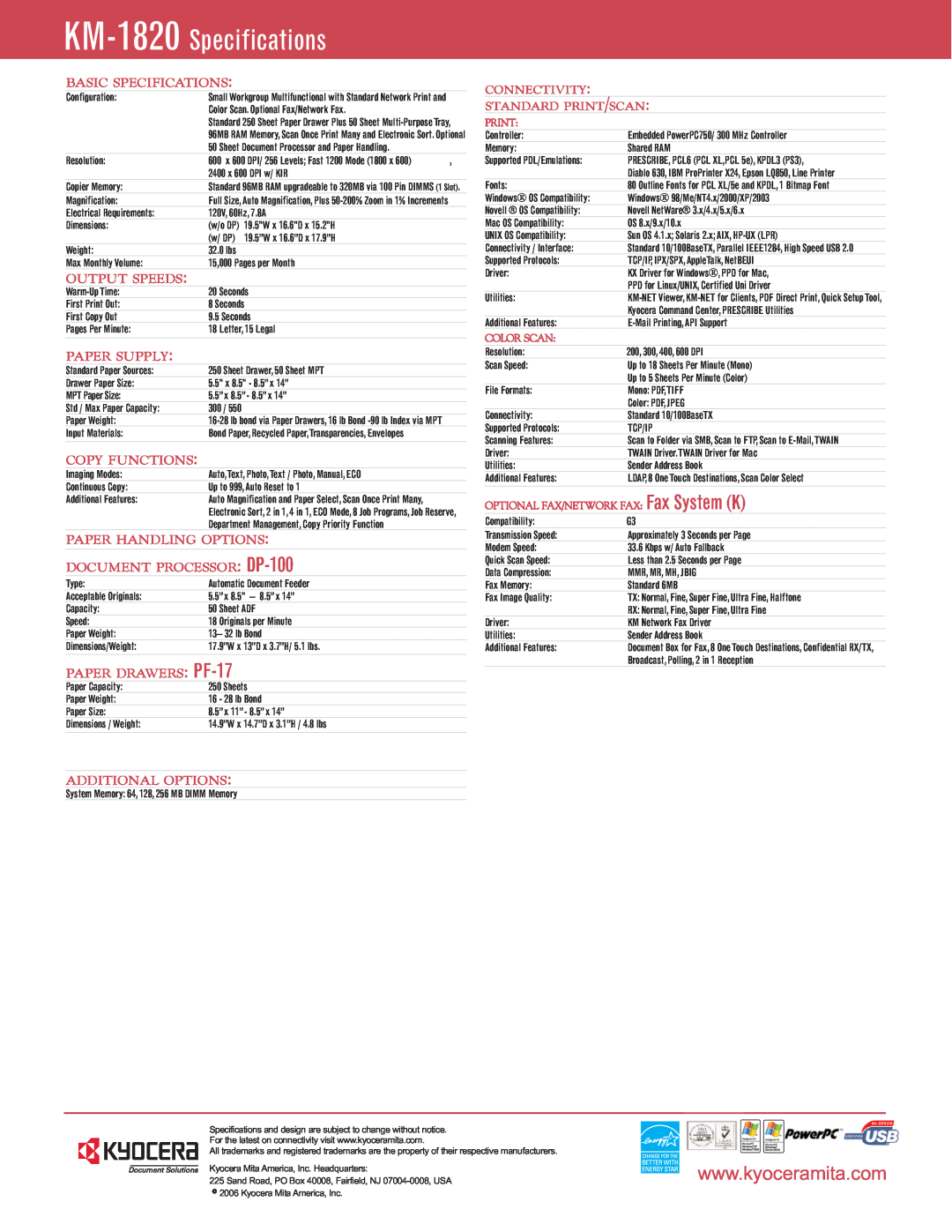 Kyocera setup guide Network Scanner Setup Guide, KM-1820 FS-1118MFP 