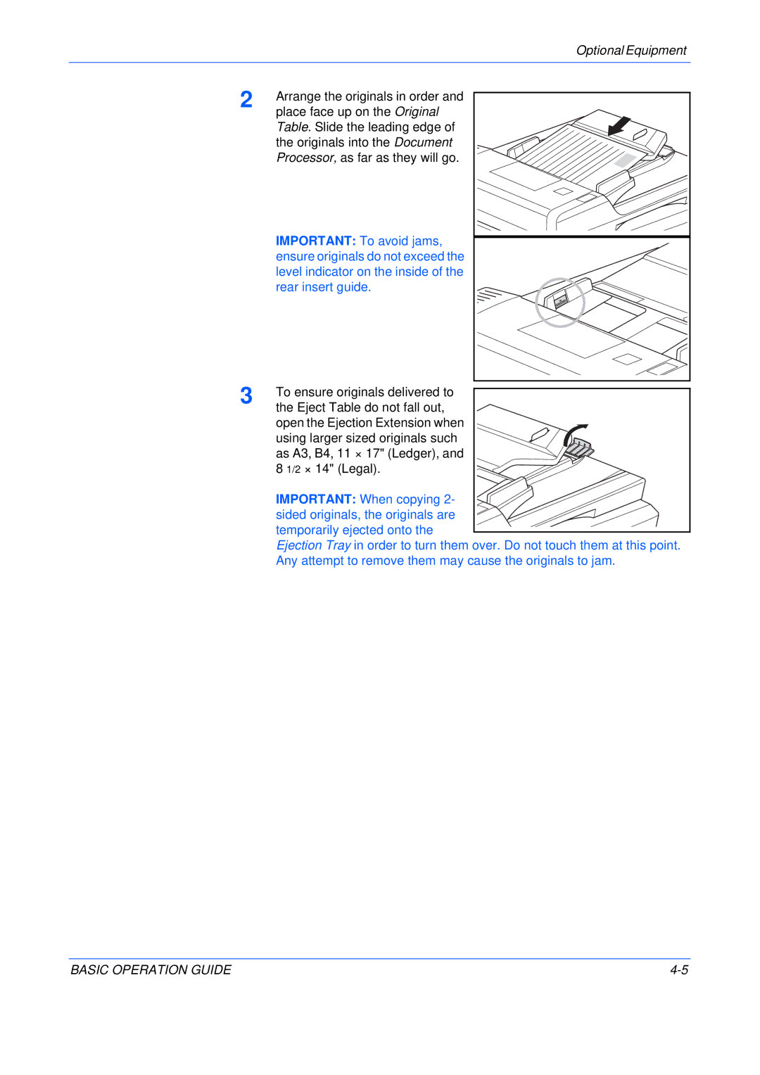 Kyocera KM-1650, KM-2050, KM-2550 manual Important When copying 