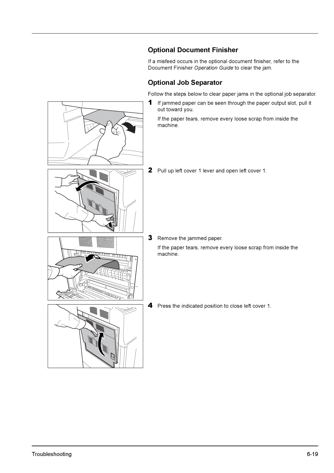 Kyocera KM-2540 manual Optional Document Finisher, Optional Job Separator 