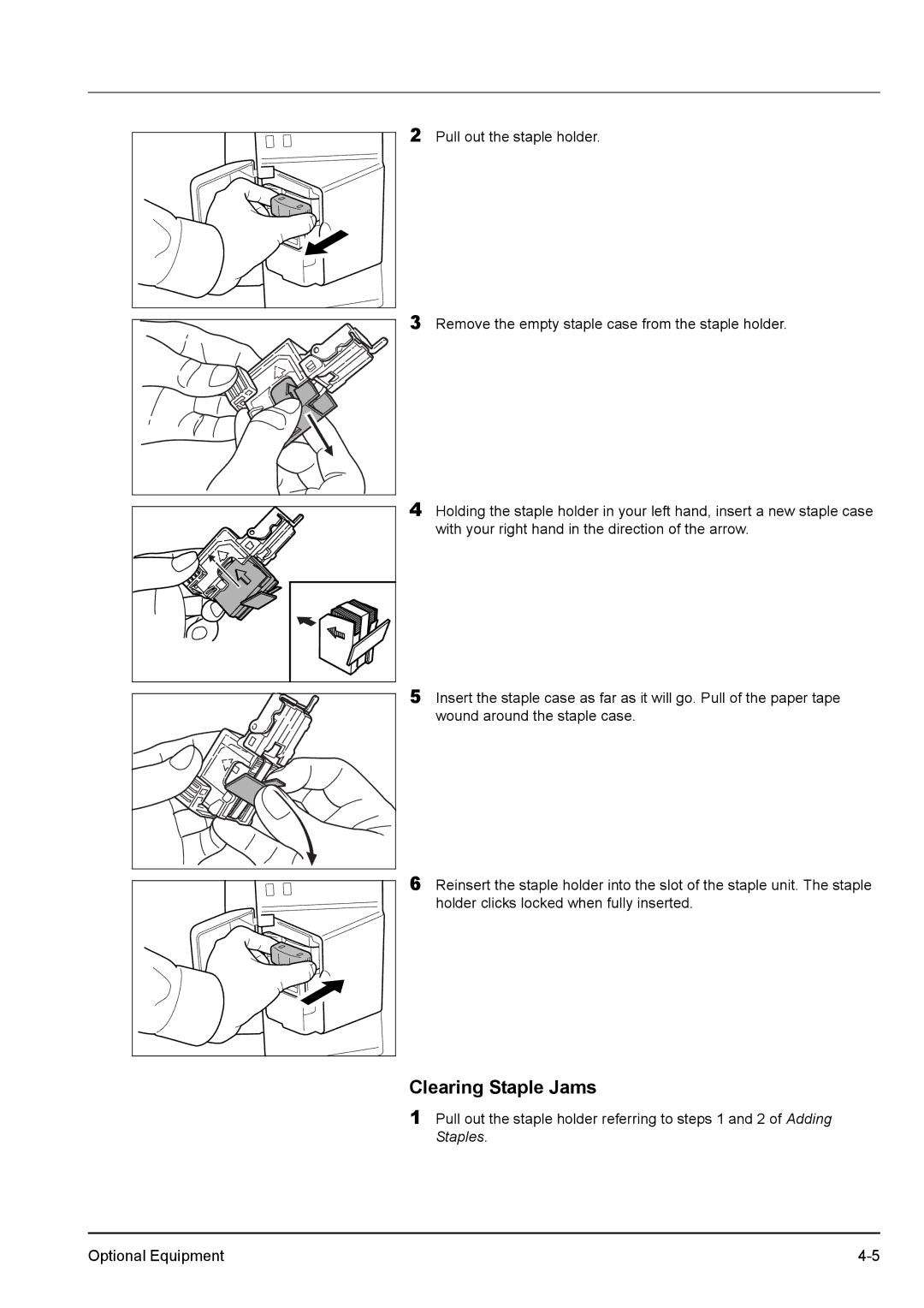 Kyocera KM-2540 manual Clearing Staple Jams 