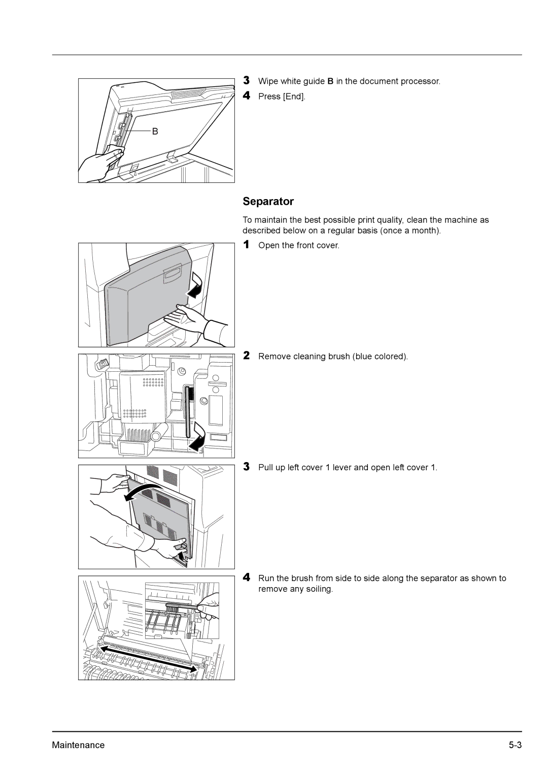 Kyocera KM-2540 manual Separator 