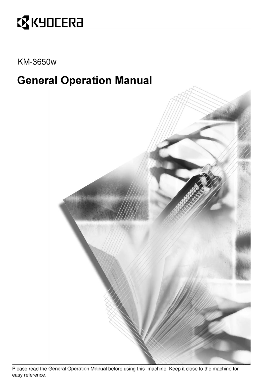 Kyocera KM-3650w operation manual 