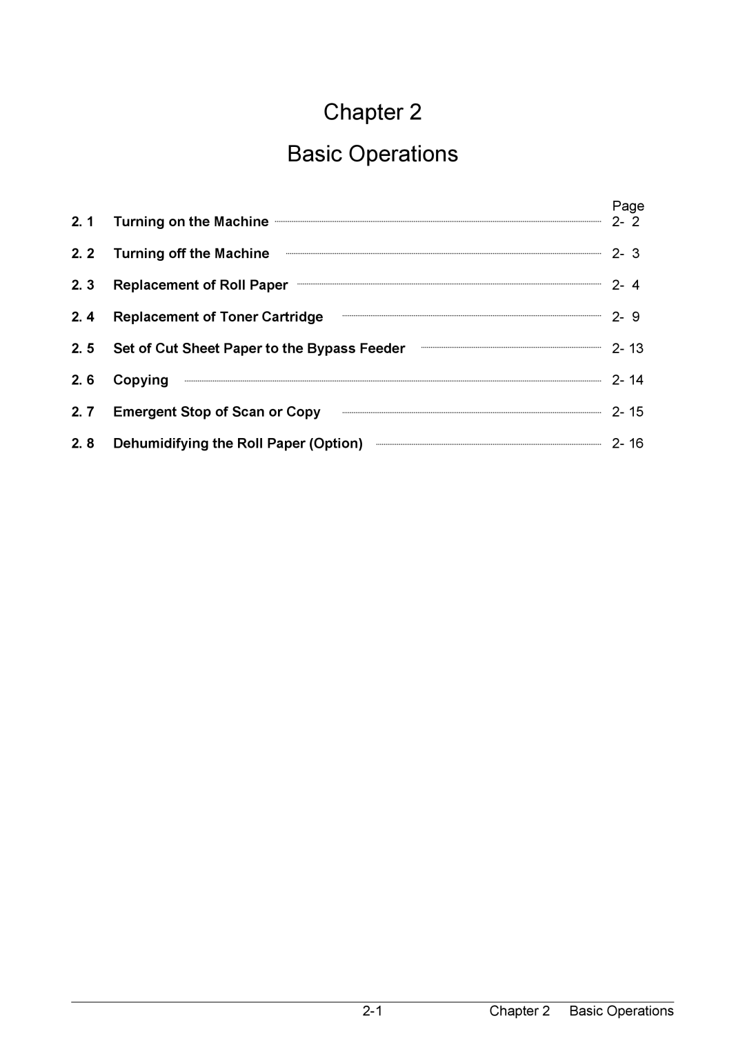 Kyocera KM-3650w operation manual Chapter Basic Operations 