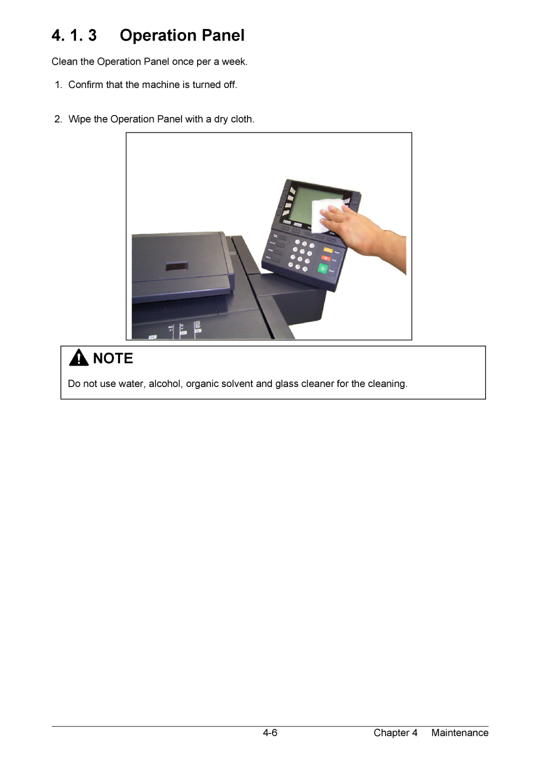 Kyocera KM-3650w operation manual Operation Panel 