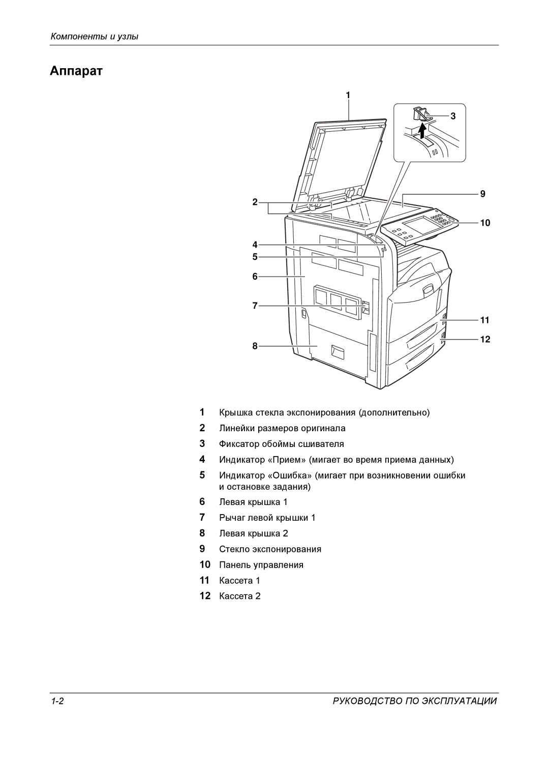 Kyocera KM-4050 manual Аппарат, Компоненты и узлы 