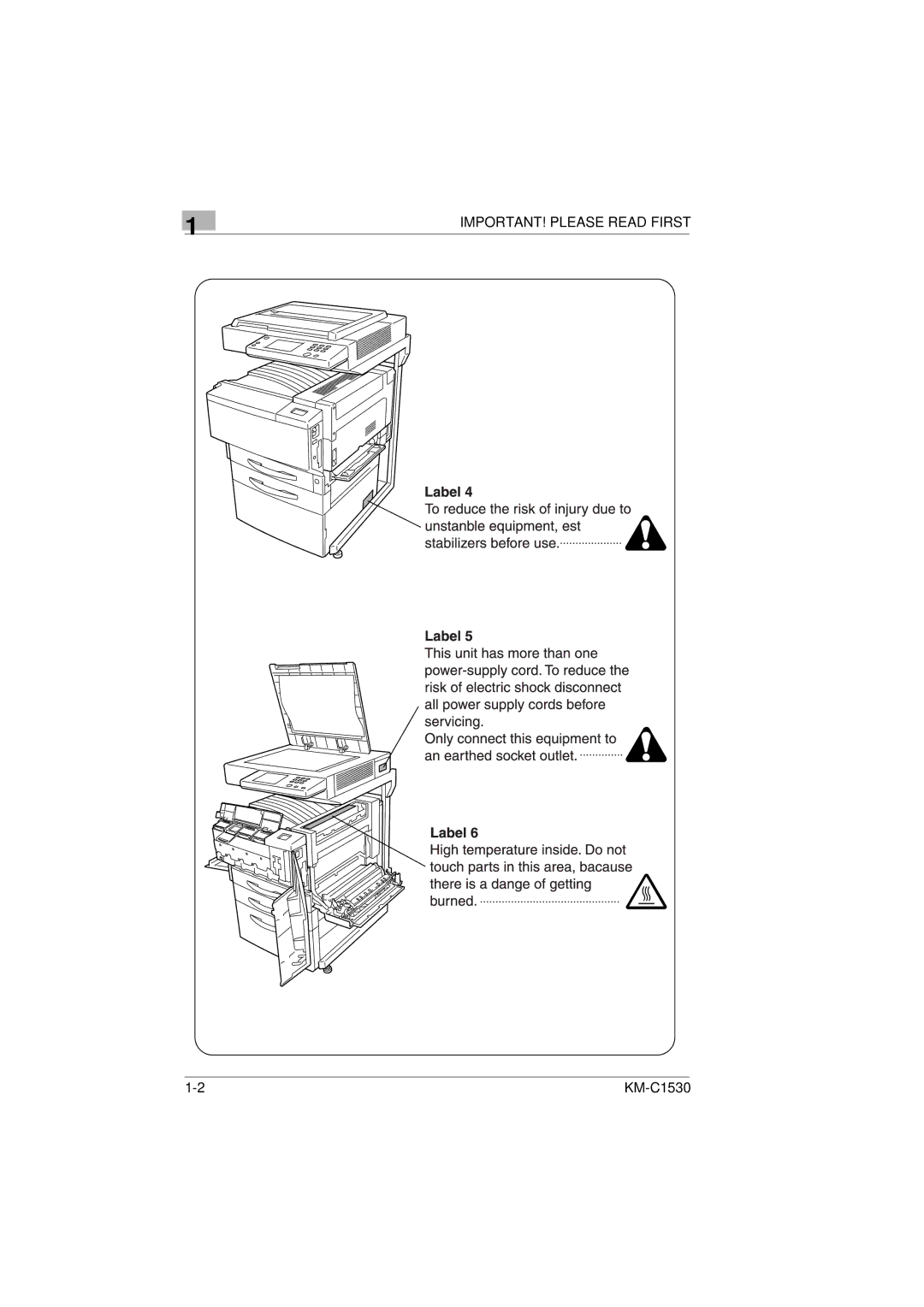 Kyocera KM-C1530 manual 