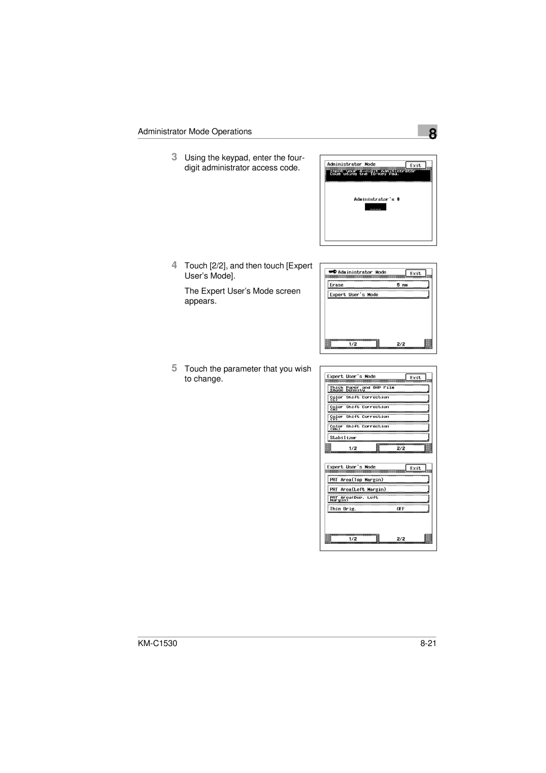 Kyocera KM-C1530 manual 