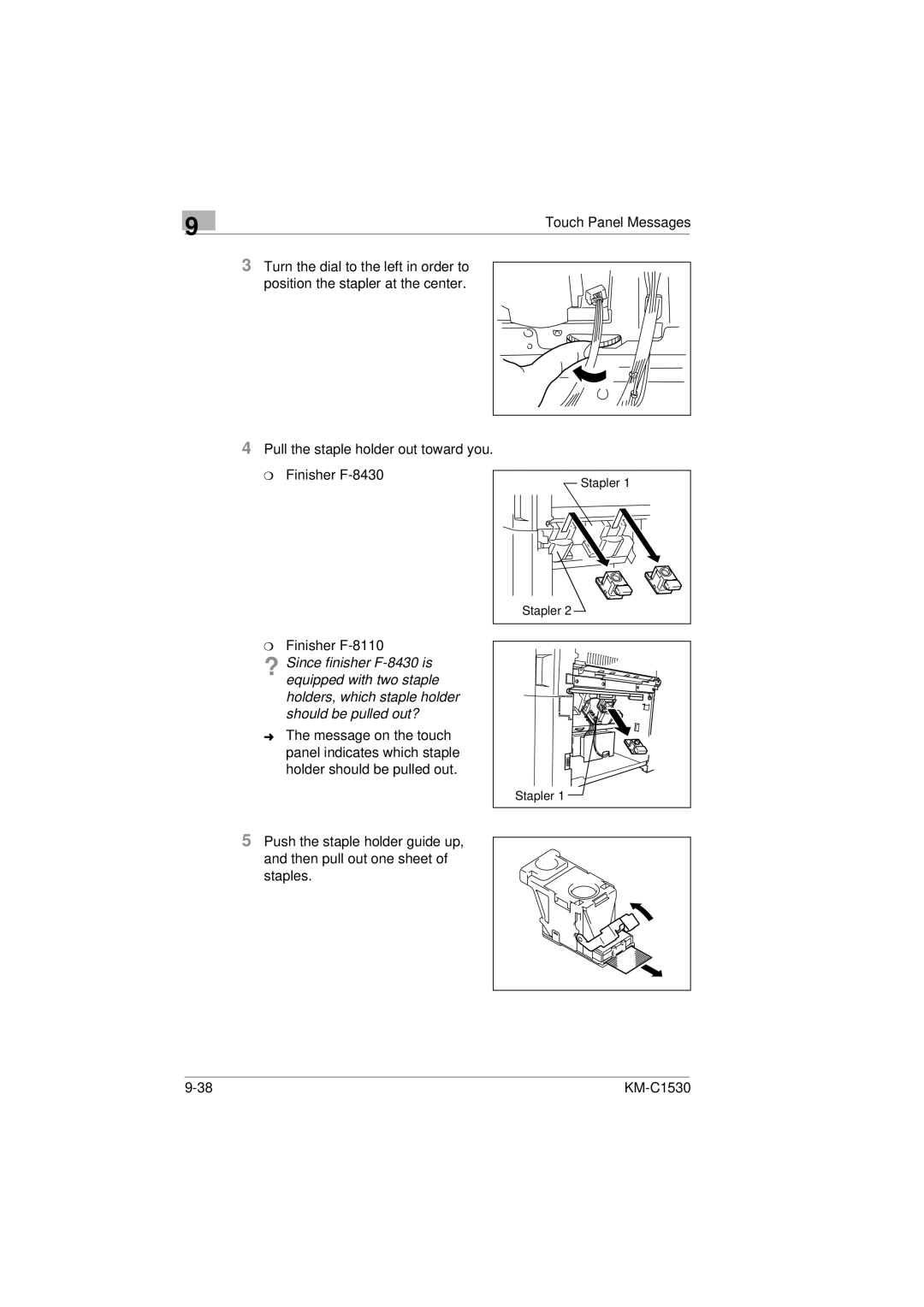 Kyocera manual Stapler KM-C1530 