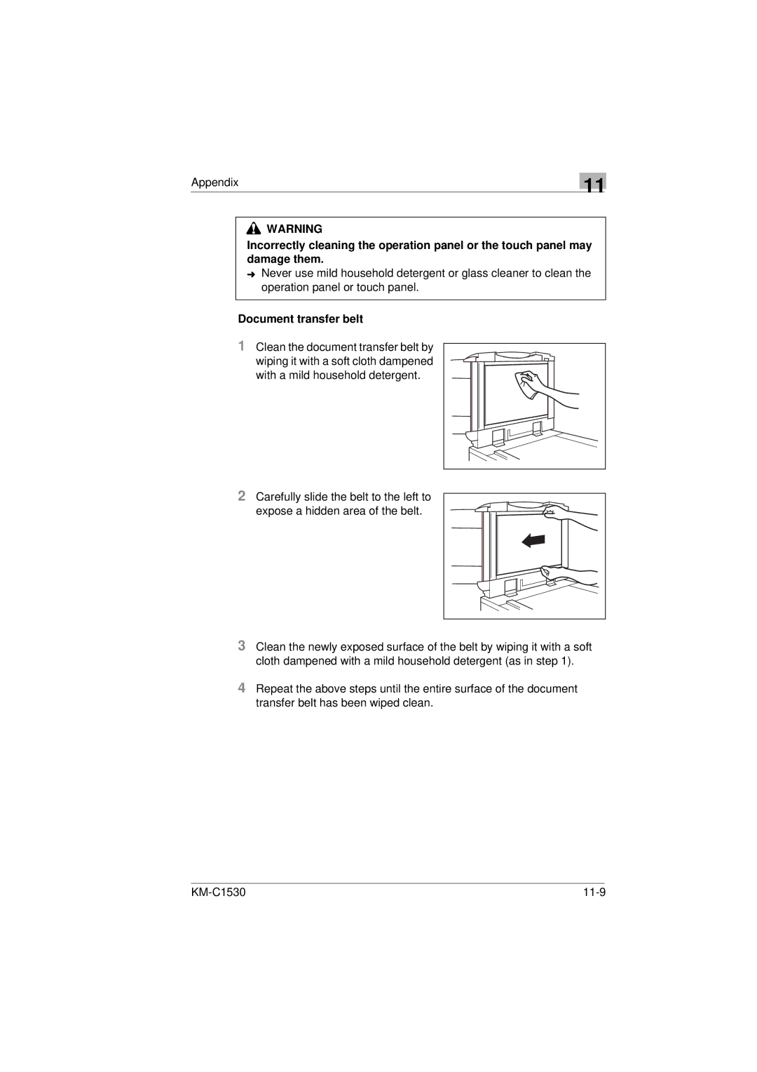 Kyocera KM-C1530 manual Document transfer belt 