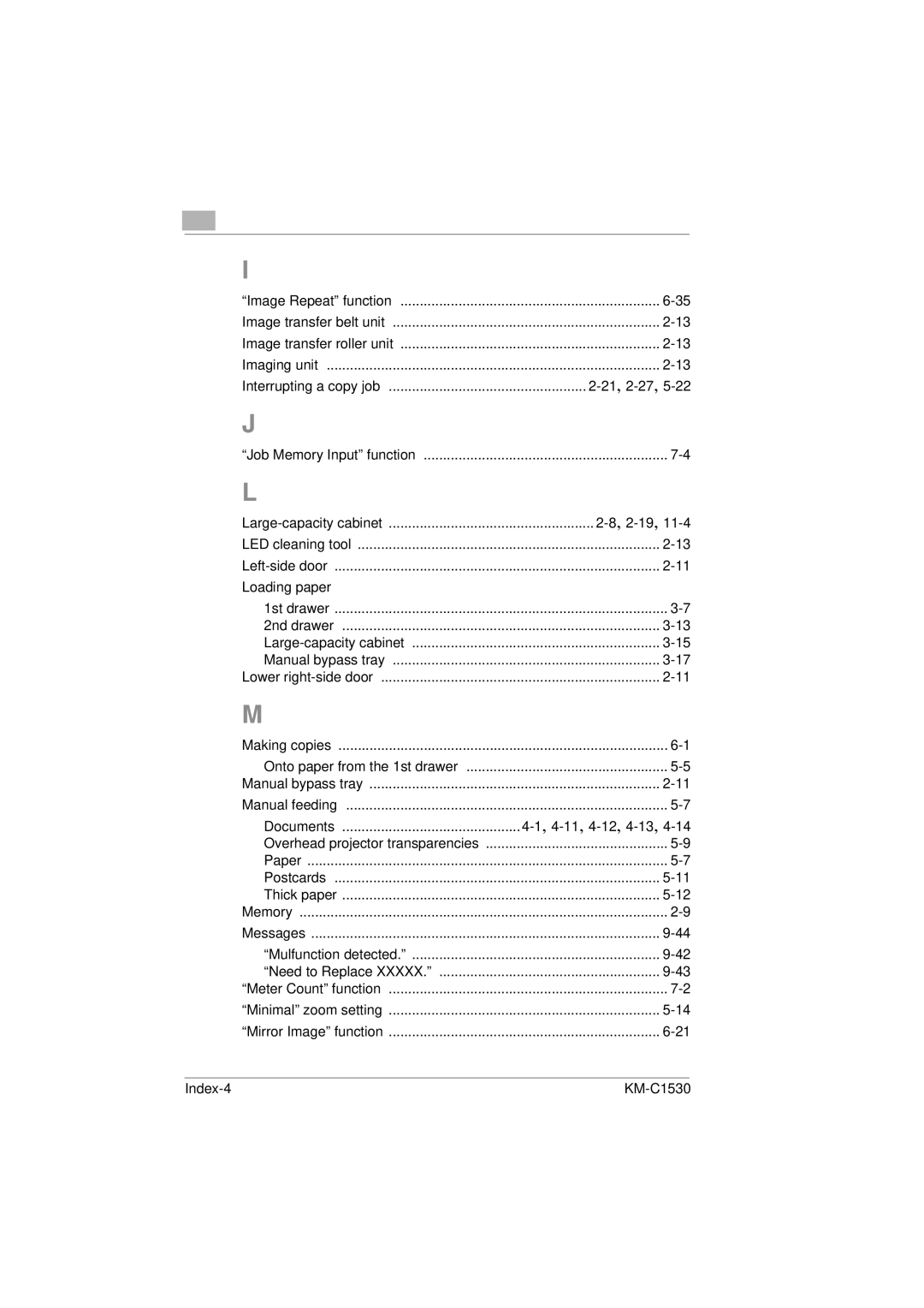 Kyocera KM-C1530 manual Image Repeat function 