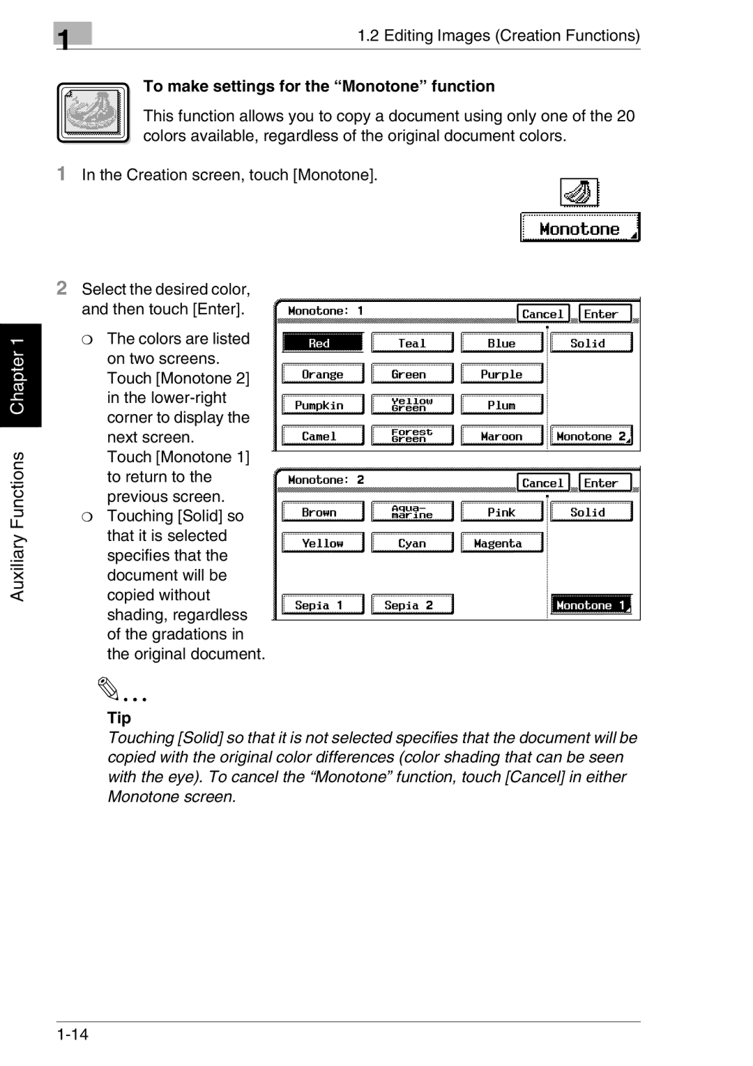 Kyocera KM-C2030, KM-C3130 manual To make settings for the Monotone function 