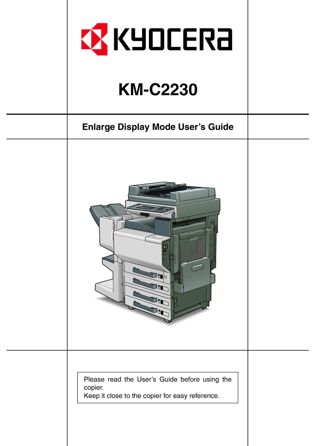 Kyocera KM-C2230 manual 