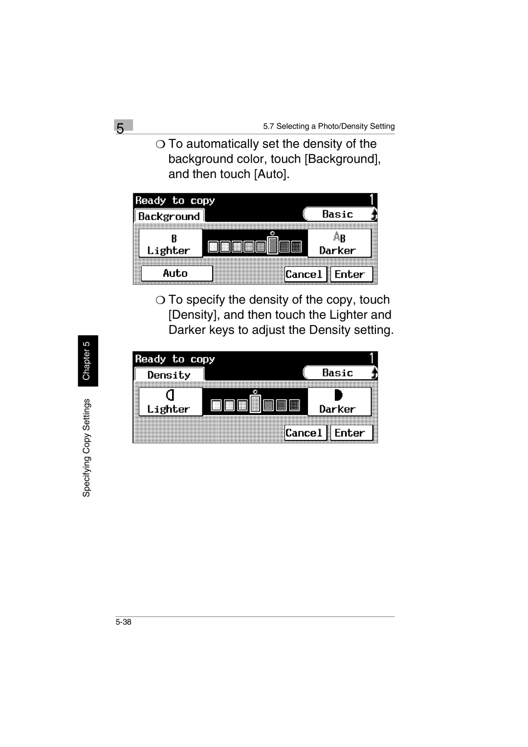 Kyocera KM-C2230 manual Specifying Copy Settings Chapter 