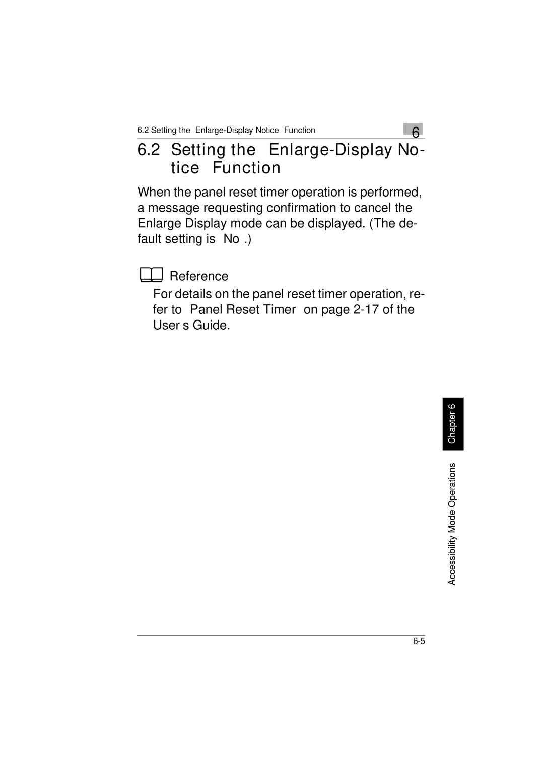 Kyocera KM-C2230 manual Setting the Enlarge-Display No- tice Function 