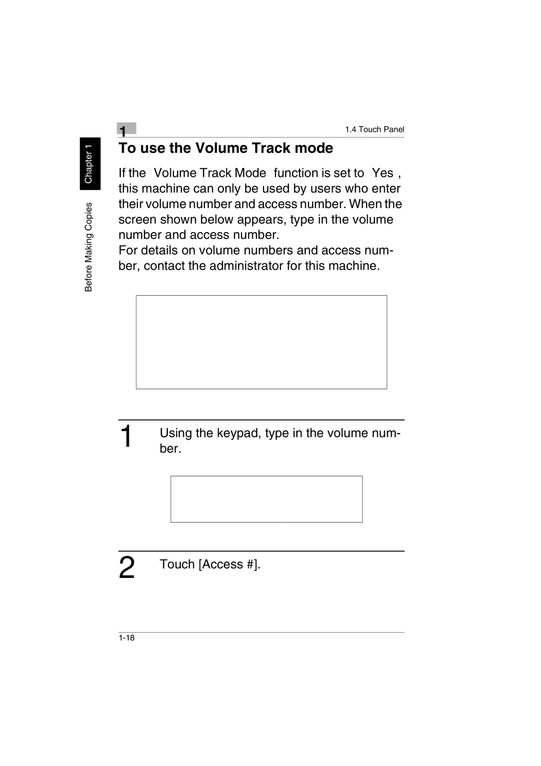 Kyocera KM-C2230 manual To use the Volume Track mode 