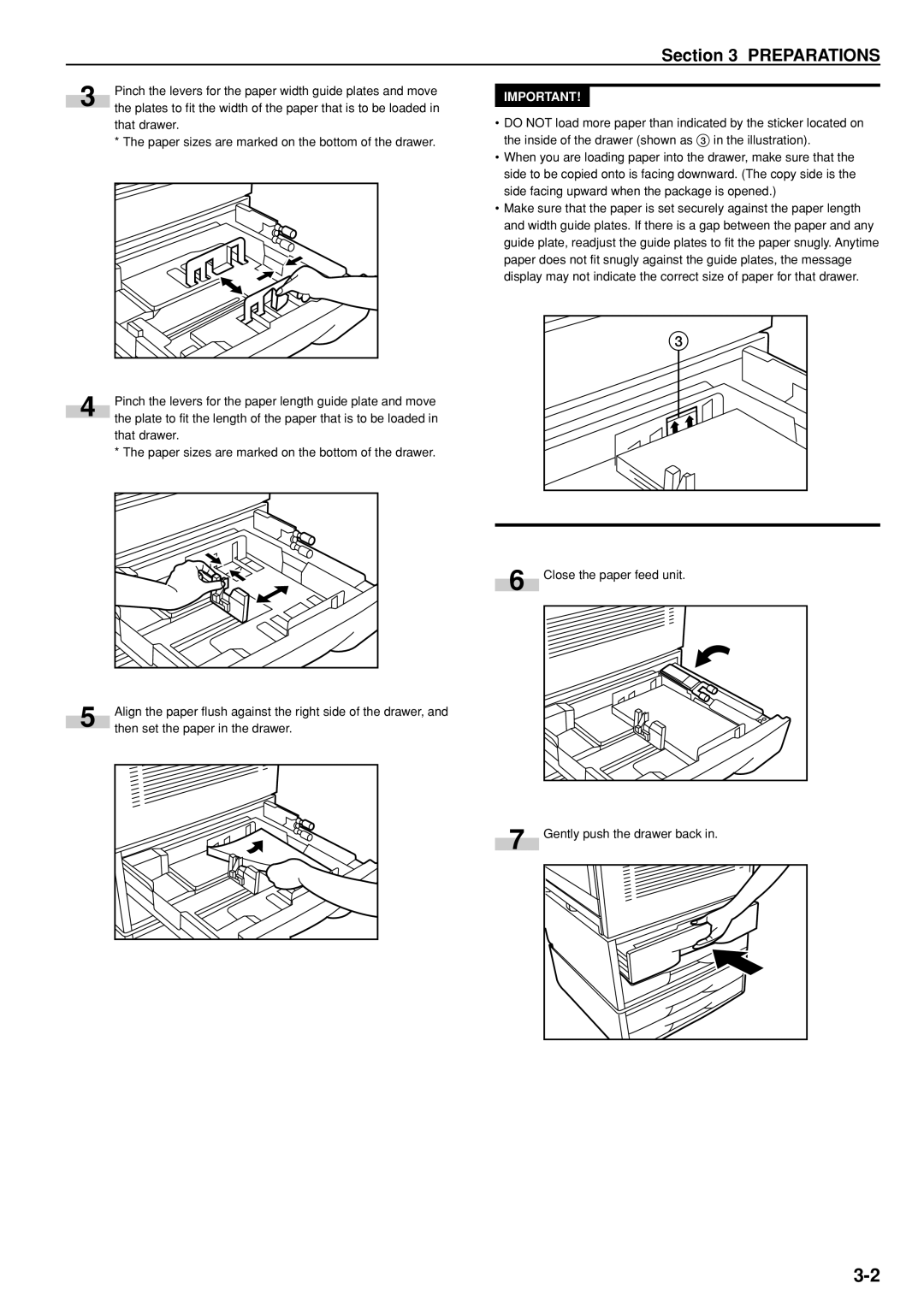 Kyocera KM-C830D manual Preparations 