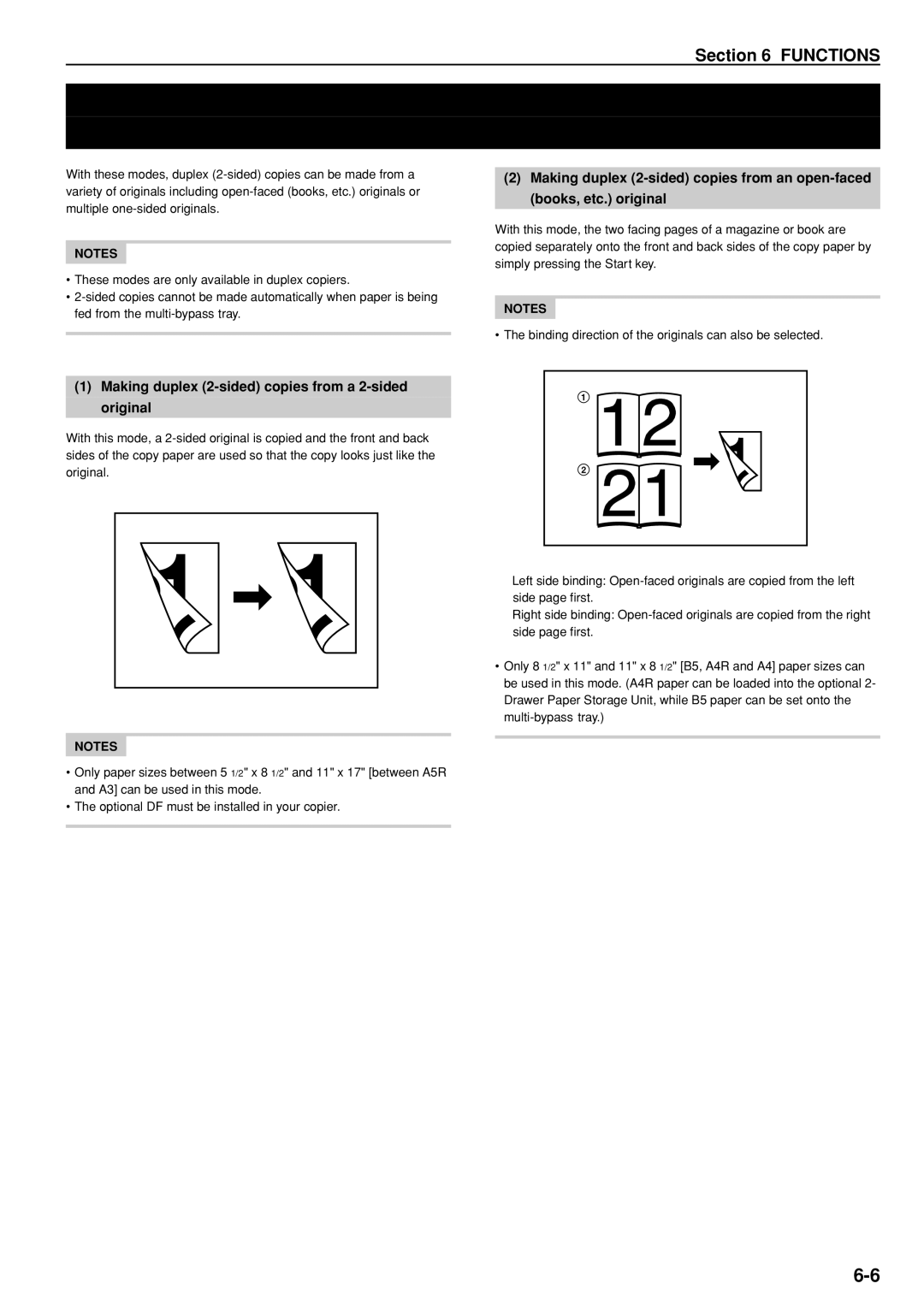 Kyocera KM-C830D manual Making duplex 2-sided copies from a 2-sided original 