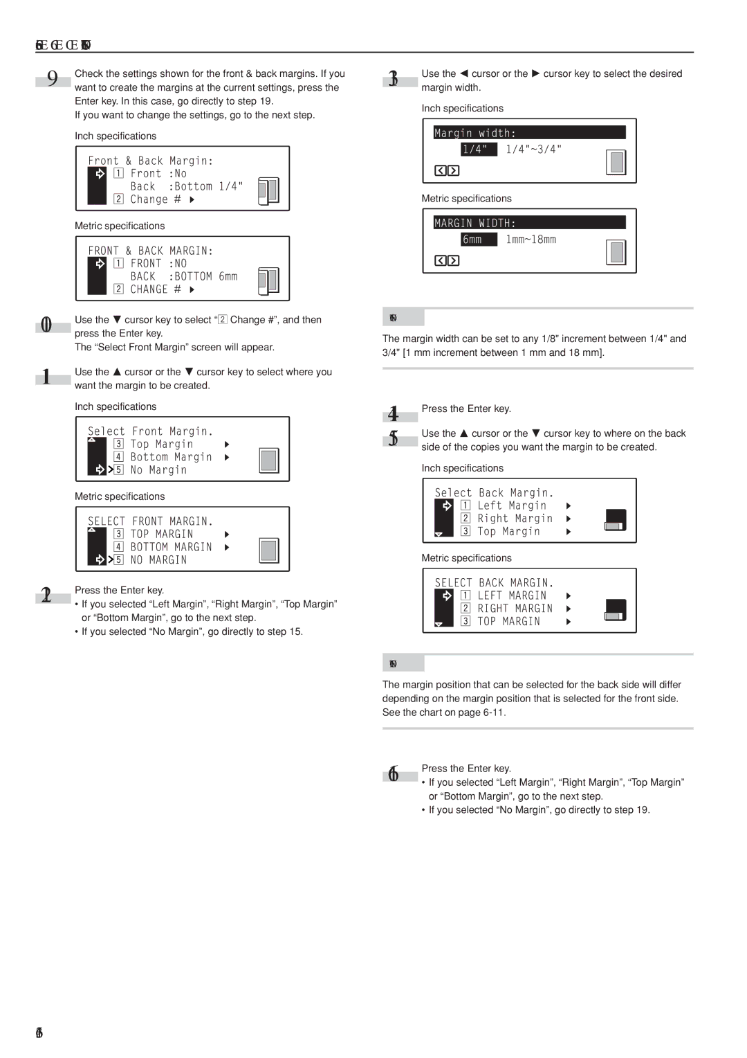 Kyocera KM-C830D manual Want to create the margins at the current settings, press 