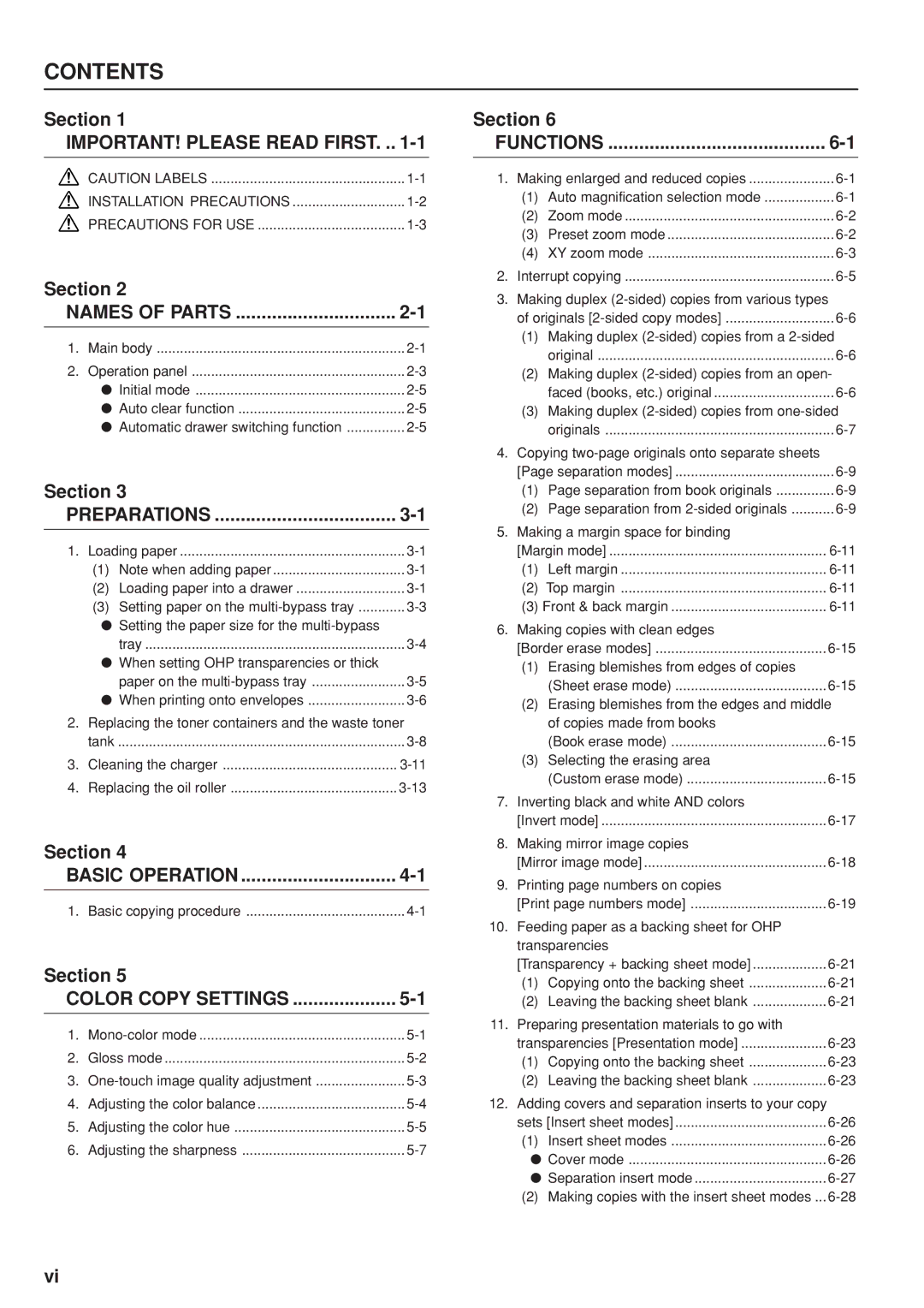 Kyocera KM-C830D manual Contents 